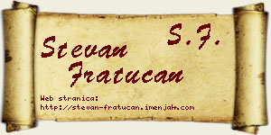 Stevan Fratucan vizit kartica